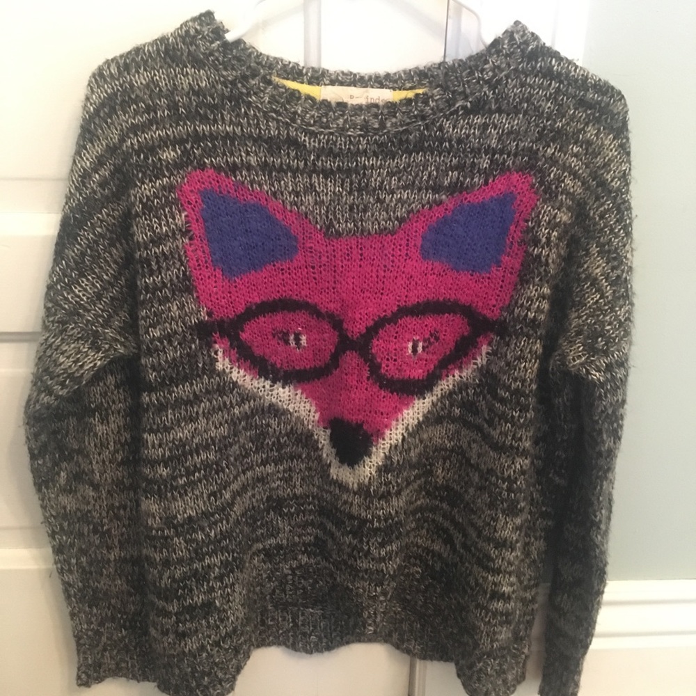 Fox with glasses sweater